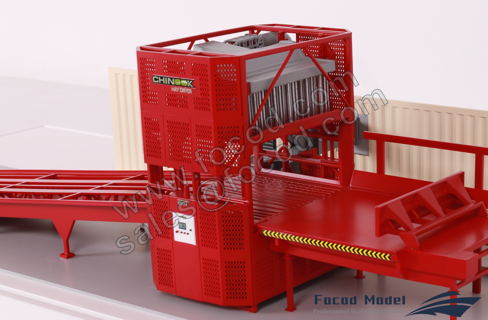 custom made model of Chinook Hay Dryer